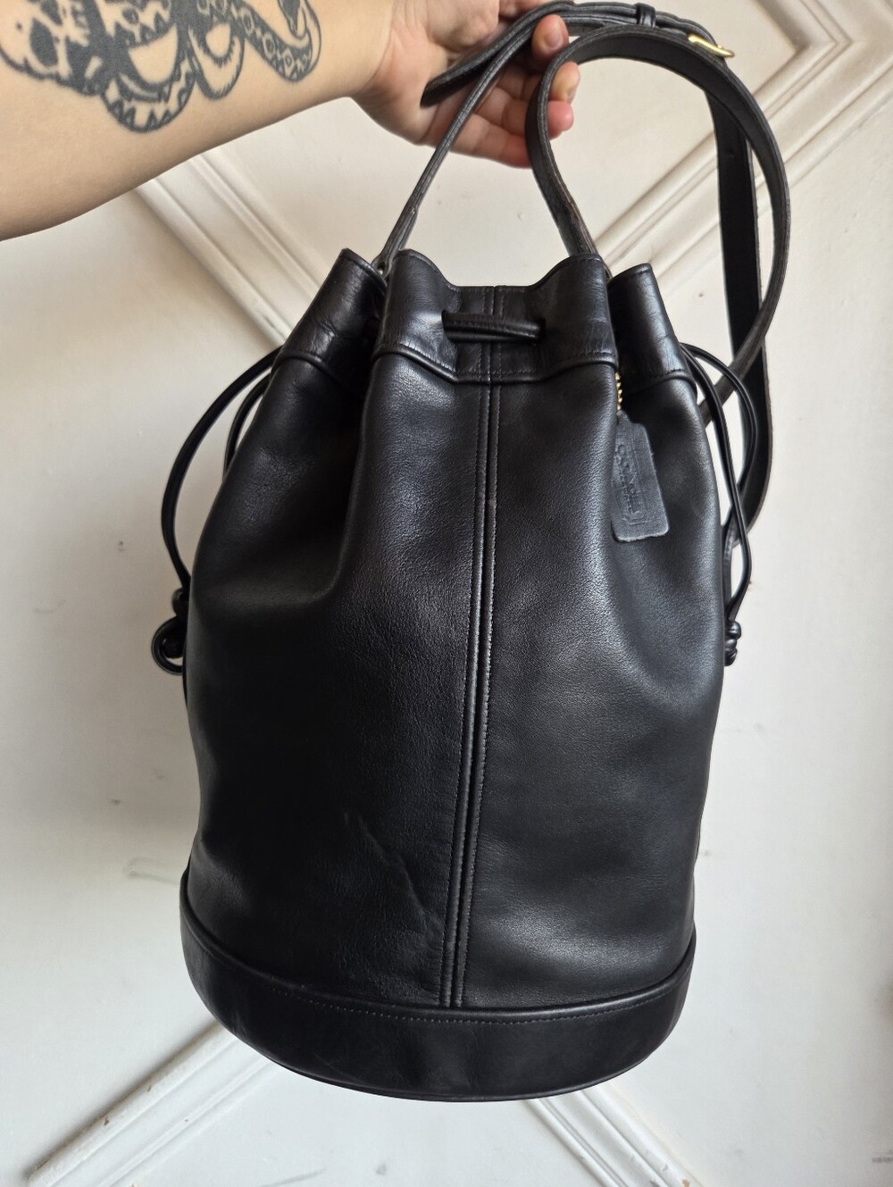 Vintage Coach Lightweights Black Duffle Drawstring 4022🖤🥀